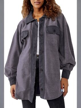 We The Free Free People Ruby Fleece Shirt Jacket Women’s Size Small